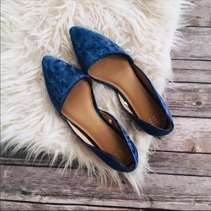A New Day • Blue Velvet D’orsay Flats